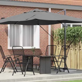  Cantilever Roma Napernyő Antracit és fekete 352 x 251 x 260 cm