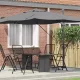 Cantilever Roma Napernyő Antracit és fekete 352 x 251 x 260 cm