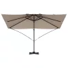 Cantilever Roma Napernyő Taupe és Fekete 352 x 251 x 260 cm
