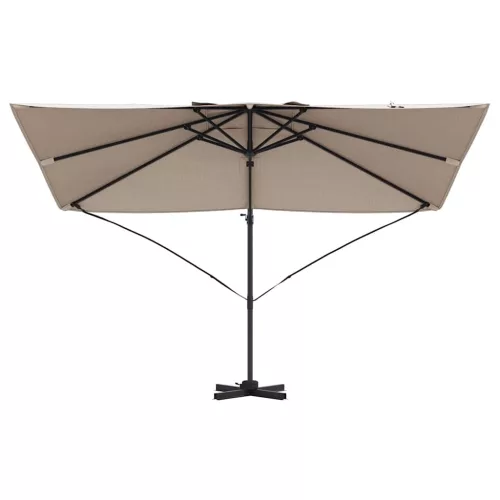 Cantilever Roma Napernyő Taupe és Fekete 352 x 251 x 260 cm