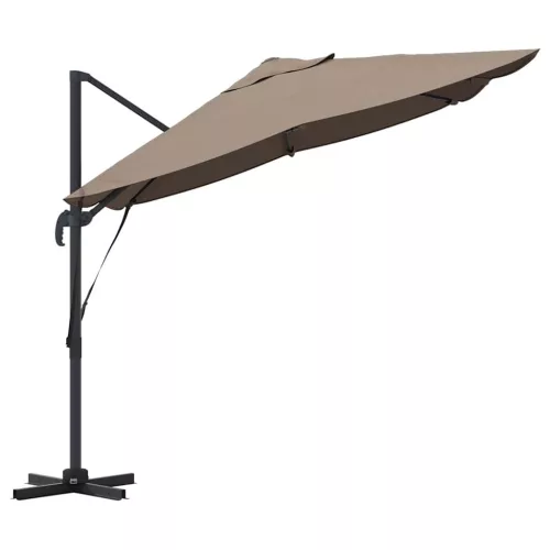 Cantilever Roma Napernyő Taupe és Fekete 352 x 251 x 260 cm