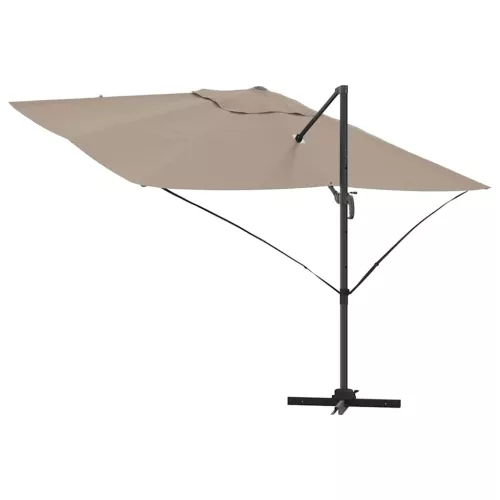 Cantilever Roma Napernyő Taupe és Fekete 352 x 251 x 260 cm