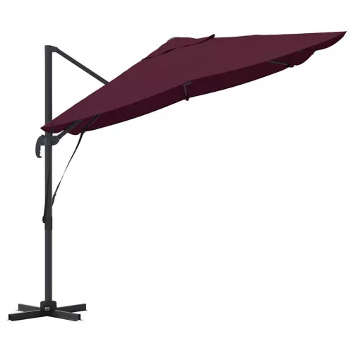 Cantilever Roma Napernyő Piros és Fekete 352 x 251 x 260 cm