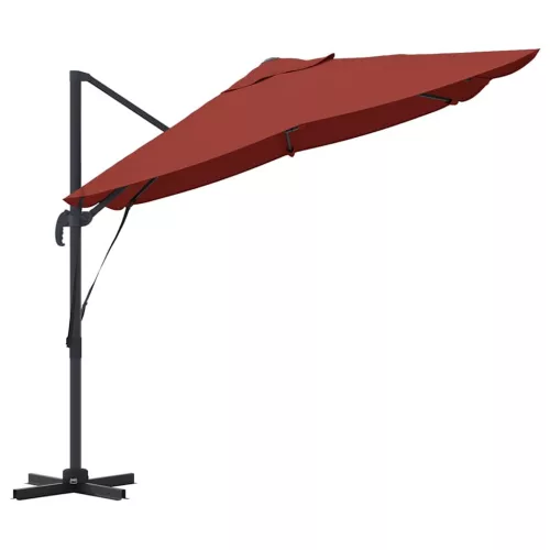 Cantilever Roma Napernyő Piros és Fekete 352 x 251 x 260 cm