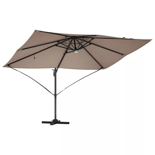 Cantilever Roma Napernyő Taupe és Fekete 352 x 251 x 265 cm