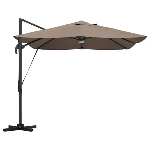 Cantilever Roma Napernyő Taupe és Fekete 352 x 251 x 265 cm