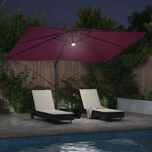 Cantilever Roma Napernyő Piros és Fekete 352 x 251 x 265 cm