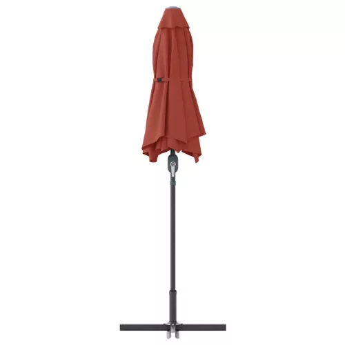 Kerti napernyő Terrakotta 370 x 197 x 239 cm Porszórt Acél