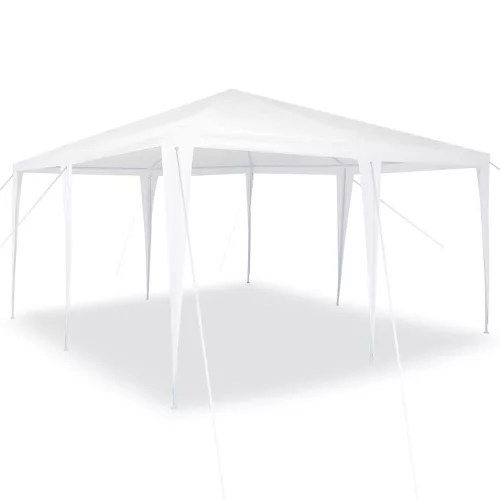 Partysátor Fehér 400 x 400 x 266 cm Poliészter és acél