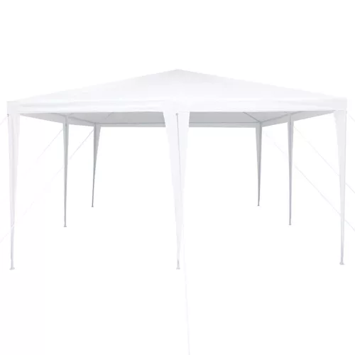 Partysátor Fehér 400 x 400 x 266 cm Poliészter és acél