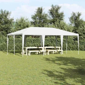 Partysátor Fehér 600 x 400 x 266 cm Poliészter és acél