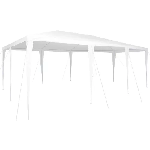 Partysátor Fehér 600 x 400 x 266 cm Poliészter és acél