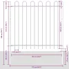 Kerti Kerítés Szürke 1.7 x 1.5 m Porszórt Acél