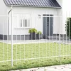 Kerti Kerítés Fehér 1.7 x 1.5 m Porszórt Acél
