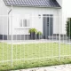 Kerti Kerítés Fehér 1.7 x 1.5 m Porszórt Acél