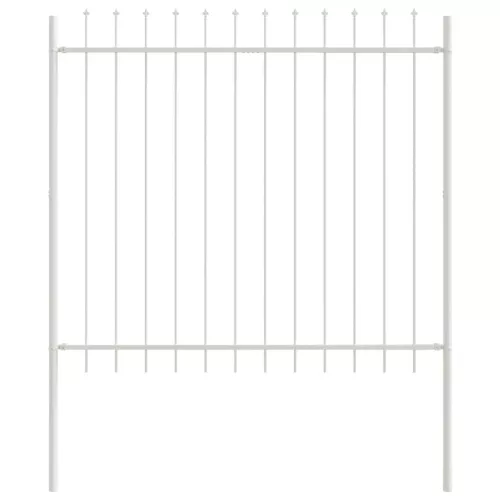 Kerti Kerítés Fehér 1.7 x 1.5 m Porszórt Acél