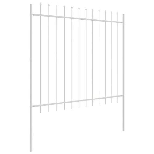 Kerti Kerítés Fehér 1.7 x 1.5 m Porszórt Acél