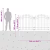 Kerti Kerítés Fehér 165 cm Porszórt Acél