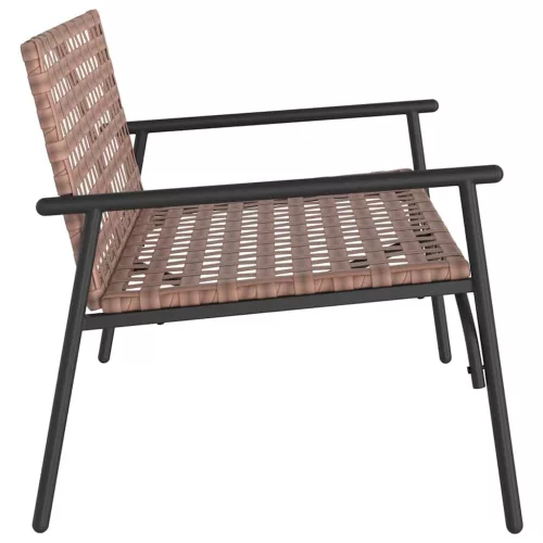 Kerti Szék Fekete 113 x 79 x 75cm polirattan