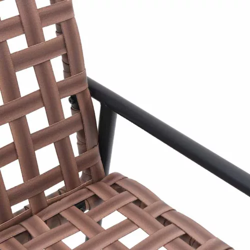 Kerti Szék Fekete 113 x 79 x 75cm polirattan