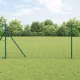 Kerítoszlopok 13 pcs Zöld Ø32mm 170 cm Horganyzott acél