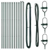 Kerítoszlopok 13 pcs Zöld Ø32mm 170 cm Horganyzott acél