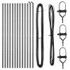 Kerítoszlopok 13 pcs Szürke Ø32mm 210 cm Horganyzott acél