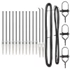 Kerítoszlopok 13 pcs Szürke Ø32mm 80 cm Horganyzott acél