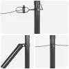 Kerítoszlopok 13 pcs Szürke Ø32mm 80 cm Horganyzott acél
