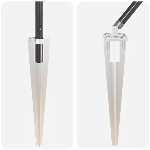 Kerítoszlopok 13 pcs Szürke Ø32mm 80 cm Horganyzott acél
