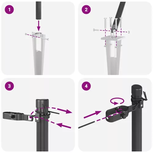 Kerítoszlopok 13 pcs Szürke Ø32mm 80 cm Horganyzott acél