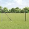 Kerítoszlopok 13 pcs Szürke Ø32mm 160 cm Horganyzott acél