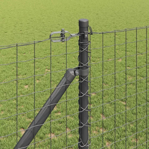 Kerítoszlopok 13 pcs Szürke Ø32mm 160 cm Horganyzott acél