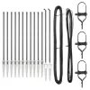 Kerítoszlopok 13 pcs Szürke Ø32mm 160 cm Horganyzott acél