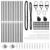 Kerítoszlopok 13 pcs Szürke Ø32mm 160 cm Horganyzott acél