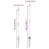 Kerítoszlopok 13 pcs Szürke Ø32mm 160 cm Horganyzott acél