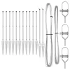 Kerítoszlopok 13 pcs Ezüst Ø32mm 60 cm Horganyzott acél