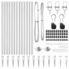 Kerítoszlopok 13 pcs Ezüst Ø32mm 60 cm Horganyzott acél