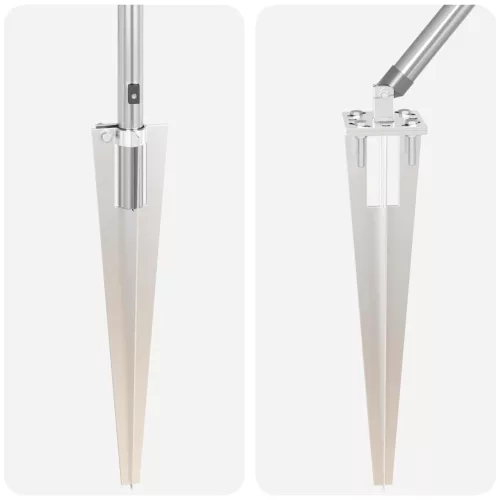 Kerítoszlopok 13 pcs Ezüst Ø32mm 60 cm Horganyzott acél