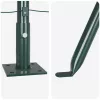 Kerítoszlopok 13 pcs Zöld Ø32mm 130 cm Horganyzott acél