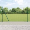 Kerítoszlopok 13 pcs Zöld Ø32mm 160 cm Horganyzott acél