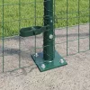 Kerítoszlopok 13 pcs Zöld Ø32mm 160 cm Horganyzott acél