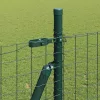 Kerítoszlopok 13 pcs Zöld Ø32mm 160 cm Horganyzott acél