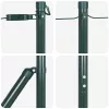 Kerítoszlopok 13 pcs Zöld Ø32mm 160 cm Horganyzott acél