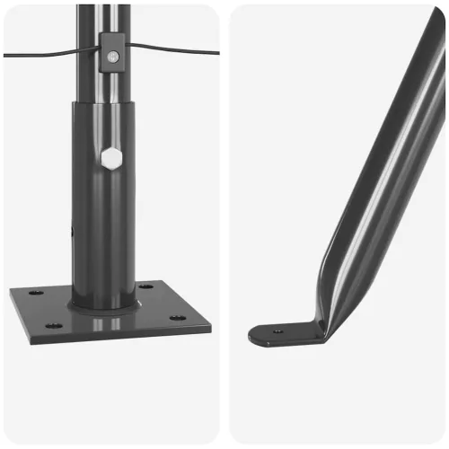 Kerítoszlopok 13 pcs Szürke Ø32mm 130 cm Horganyzott acél