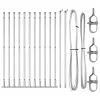Kerítoszlopok 13 pcs Ezüst Ø32mm 150 cm Horganyzott acél