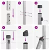 Kerítoszlopok 13 pcs Ezüst Ø32mm 150 cm Horganyzott acél