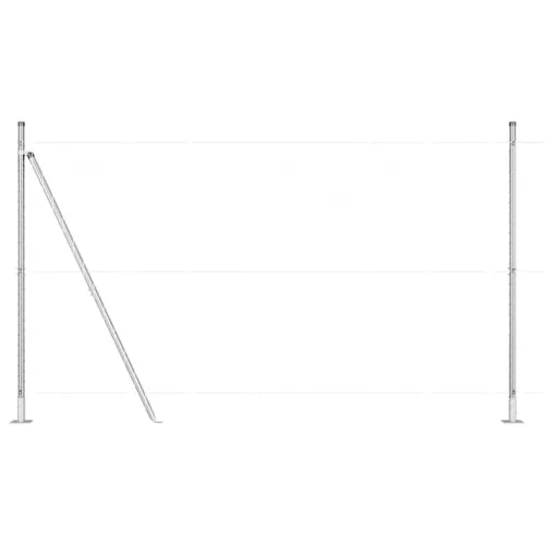 Kerítoszlopok 13 pcs Ezüst Ø32mm 160 cm Horganyzott acél