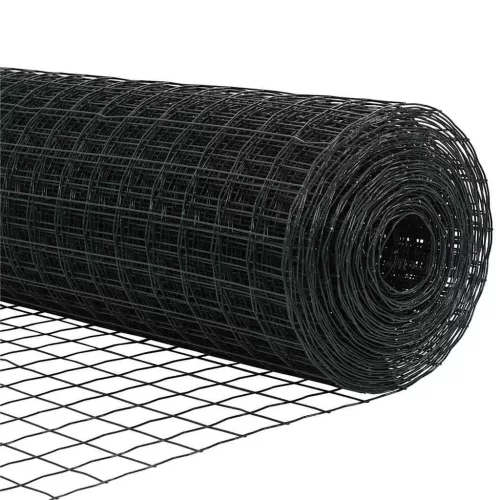Európai Kerítés Szürke 0.8 x 25 m PVC-bevonatú vas