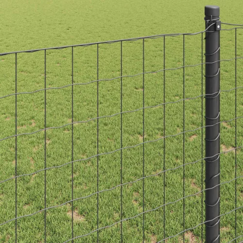 Európai Kerítés Szürke 0.8 x 25 m PVC-bevonatú vas